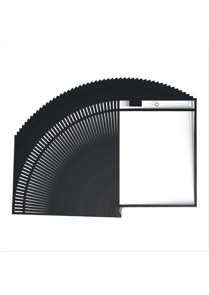50PCS Iş Bilet Sahipleri Kuru Silme Cepleri 10X14 Inç Siyah Kağıt Için Yeniden Kullanılabilir Plastik Kollar Açık Dükkan Bilet Sahipleri (Yurt Dışından)