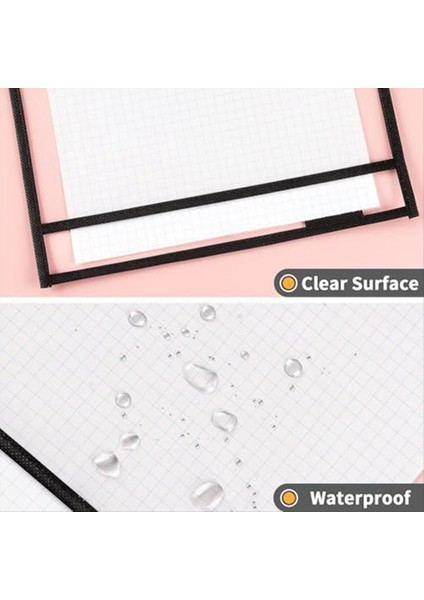 50PCS Iş Bilet Sahipleri Kuru Silme Cepleri 10X14 Inç Siyah Kağıt Için Yeniden Kullanılabilir Plastik Kollar Açık Dükkan Bilet Sahipleri (Yurt Dışından) modelleri