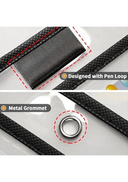 50PCS Iş Bilet Sahipleri Kuru Silme Cepleri 10X14 Inç Siyah Kağıt Için Yeniden Kullanılabilir Plastik Kollar Açık Dükkan Bilet Sahipleri (Yurt Dışından) fırsatları