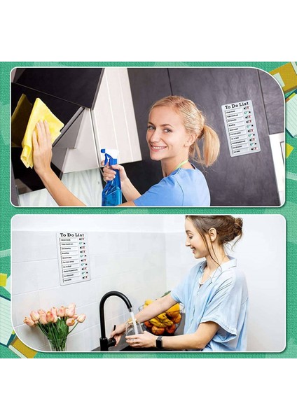 12 Pcs Yapılacak Meko Kartını Çıkarılabilir Mesaj Panosu Plastik Rv Kontrol Listesi Kişisel Program Kurulu 24 Kartlı (Yurt Dışından) fırsatları