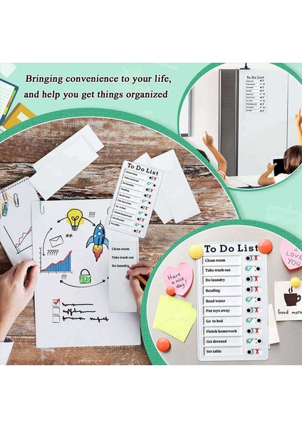 12 Pcs Yapılacak Meko Kartını Çıkarılabilir Mesaj Panosu Plastik Rv Kontrol Listesi Kişisel Program Kurulu 24 Kartlı (Yurt Dışından) indirimleri