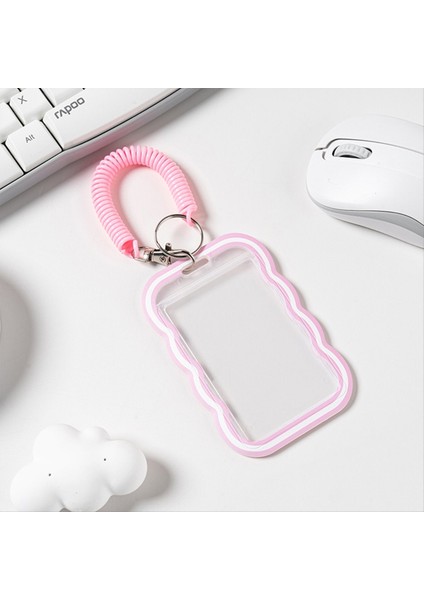 4pcs Otobüs Kartı Koruma Kapağı Yemek Kartı Kapağı Öğrenci Kimliği Kapağı Için Kordonlu Şeffaf Kart Tutucu (Yurt Dışından)