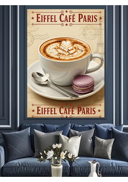 Fransız Kahve Evi Kafe Dekoratif Kanvas - Mdf Ahşap Tablo fiyatları