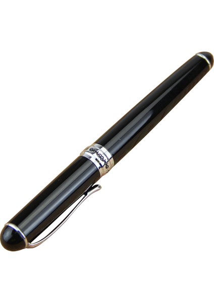 Jinhao 1pcs X750 Deluxe Siyah Çeşme Kalem Orta Nıb &amp 1 Pcs Klasik Gümüş Ct Çeşme Kalemi Pürüzsüz Yazma Kalemi (Yurt Dışından) modelleri