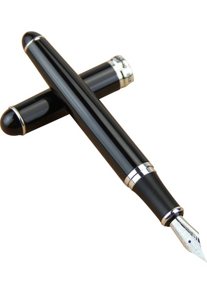 Jinhao 1pcs X750 Deluxe Siyah Çeşme Kalem Orta Nıb &amp 1 Pcs Klasik Gümüş Ct Çeşme Kalemi Pürüzsüz Yazma Kalemi (Yurt Dışından) indirimleri