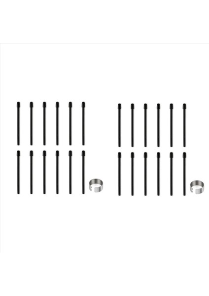 Wacom Için Standart Kalem Nibs 24 Adet Siyah Yedek Doldurma Kalem Wacom Induos Pro Wacom Imobilesdudio Pro (Yurt Dışından)