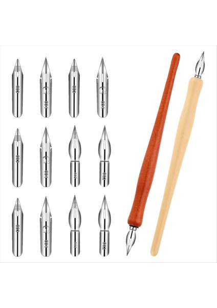 10 Adet Daldırma Kalem Seti Uç Kalem Tutucu Çizgi Roman Kalem Seti Kalem Mürekkep Nib Kaligrafi Kalem Nibs Ahşap Çizim Kalemi (Yurt Dışından)