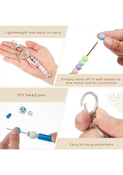 20PCS Boncuklu Kalemler 20PCS Boncuklu Anahtar Zincir Çubukları Dıy Anahtarlık Malzemeleri Kalem Yapım Malzemeleri Zanaat Projeleri Için Püsküllü (Yurt Dışından) fırsatları