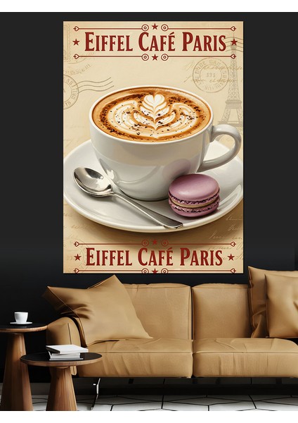 Fransız Kahve Evi Kafe Dekoratif Kanvas - Mdf Ahşap Tablo fırsatları