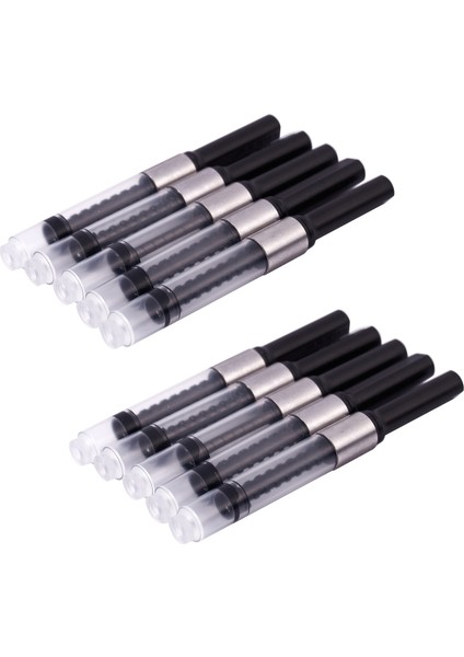 Jinhao 10PCS Fountain Pen Mürekkep Dönüştürücü Mürekkep Rezervuarı Yeni Tüm Türler Için Uygun Siyah (Yurt Dışından)