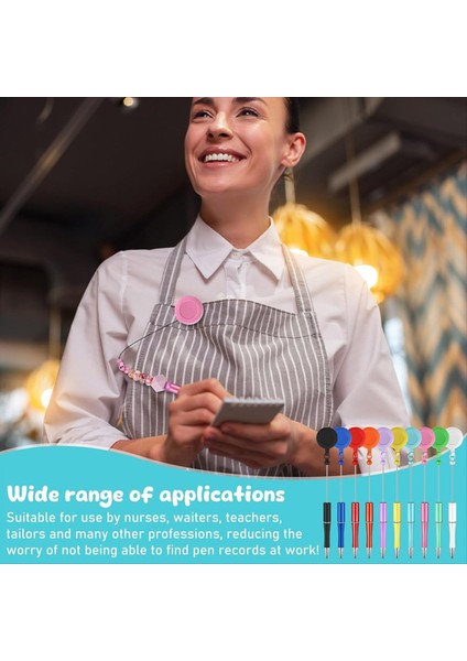 10PCS Boncuk Pens Siyah Mürekkep Beyaz Mürekkep Kalem Dıy Kalem Geri Çekilebilir Rozet Silindir Kalem Öğrenciler Için Öğretmenler Okulu (Yurt Dışından) modelleri