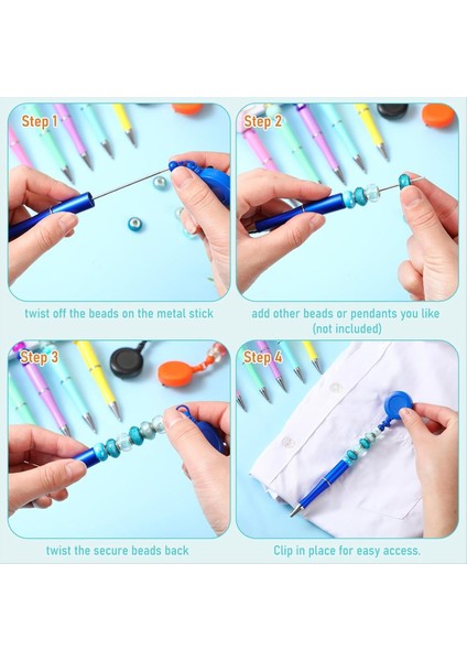 10PCS Boncuk Pens Siyah Mürekkep Beyaz Mürekkep Kalem Dıy Kalem Geri Çekilebilir Rozet Silindir Kalem Öğrenciler Için Öğretmenler Okulu (Yurt Dışından) indirimleri