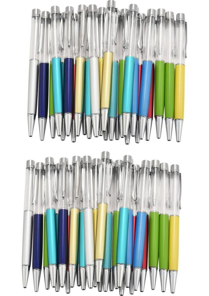 54 Paket Renkli Boş Tüp Yüzen Diy Kalem Beyan Kalemler En Sevdiğiniz Sıvı Kum Kalemleri Si (Yurt Dışından)