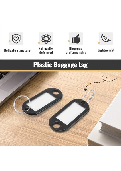 Anahtar Yüzük Etiketleri (100 Adet Siyah) (Yurt Dışından) indirimleri