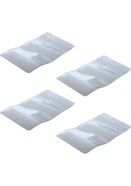 200 Adet Temiz Plastik Dikey Adı Etiket Rozeti Kimlik Kartı Tutucular (Yurt Dışından)