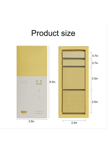 Taşınabilir Boş Yapışkan Notlar Planlayıcı Dergi Takvim 480 Çelik Sarı Için Kendinden Yapış Dizin Sekmeleri Organizatör (Yurt Dışından) modelleri