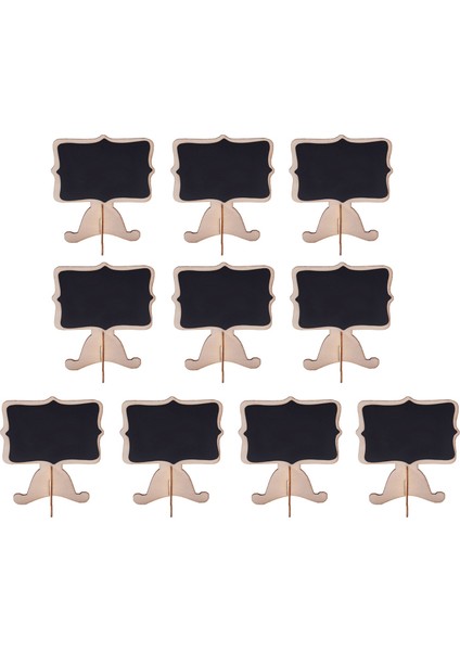 10 Pcs Mini Ahşap Küçük Düğün Blackboard Mesaj Tablo Numarası Kara Tahta (Yurt Dışından)