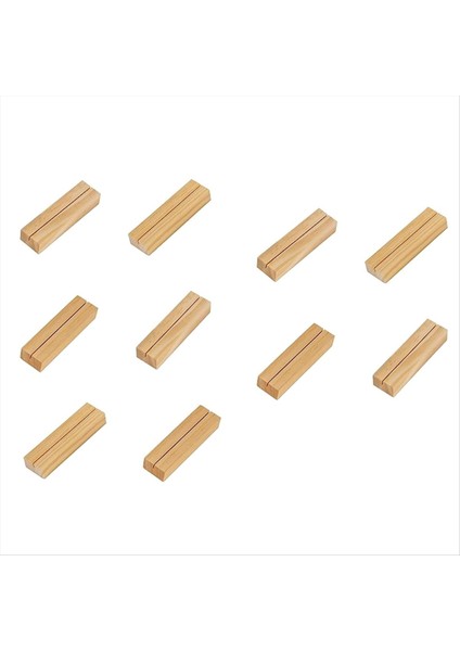 10 Pcs Ahşap Yer Kart Tutucular Ahşap Işaret Tutucuları Tablo Numarası Tutucu Stand Resim Tutucu Adı Kartviz (Yurt Dışından) fırsatları