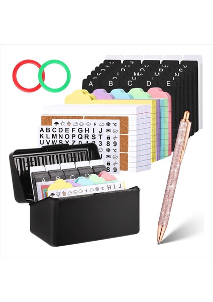 Kilitli Dizin Kartı Tutucu Katlanabilir Dizin Kartı Kutusu 3x5 Inç Flash Kartlara Uyuyor - Işletme Veya Not Kartı Saklama Kutuları (Yurt Dışından)