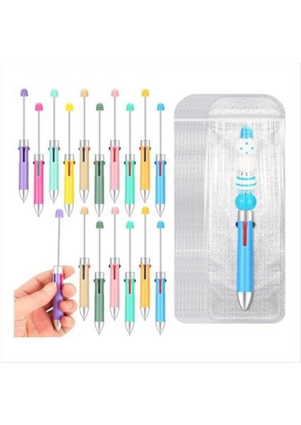 4 Arada 1 Renkli Plastik Boncuklu Kalem Yaratıcı Diy Kalem Boncuklu Kalem Çocuklar Için Öğrenci Leri Ofis Okul Malzemeleri (Yurt Dışından)