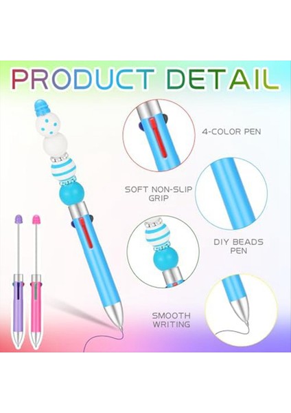 4 Arada 1 Renkli Plastik Boncuklu Kalem Yaratıcı Diy Kalem Boncuklu Kalem Çocuklar Için Öğrenci Leri Ofis Okul Malzemeleri (Yurt Dışından) modelleri