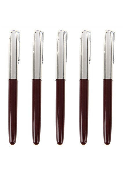 5x Kahraman 616 Çeşme Kalemi Kapşonlu Altın Nib Koyu Kırmızı Namlu Küçük Vintage (Yurt Dışından)