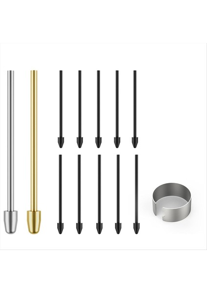 Dikkate Değer 2 Kalem Uç Metal Dikkat Çekici Kalem Uçları Yedek Uçlar/uçlar Doldurma Aksesuarları 12PCS (Yurt Dışından)