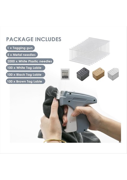 5 Çelik Pim ve 2000 1 Inç Barb Bağlantı Elemanları ve 300 Giysi Etiketleri ile Giysi Etiket-Tabancası Ev Satışı Perakende Mağazası (Yurt Dışından) fırsatları