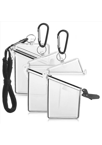 6 Paket Su Geçirmez Kimlik Kartı Rozeti Tutucu Kasa Kordonlu Temiz Su Geçirmez Kart Tutucu Kordonlar ve Anahtarlar Için (Yurt Dışından) fiyatları