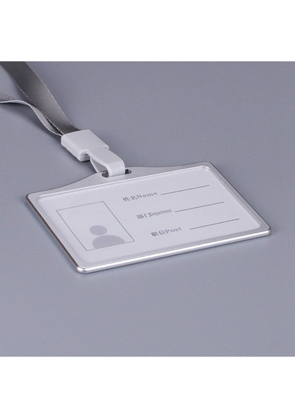 2x Yatay Stil Alüminyum Alaşım Kimlik Kartı Sahibi Kadınlar ve Erkekler Için Kradard Boyunlu Iş Iş Kartı Sahipleri (Yurt Dışından) modelleri