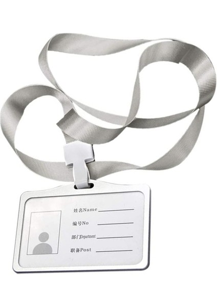 2x Yatay Stil Alüminyum Alaşım Kimlik Kartı Sahibi Kadınlar ve Erkekler Için Kradard Boyunlu Iş Iş Kartı Sahipleri (Yurt Dışından) indirimleri