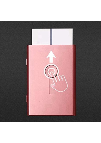 Metal Kartvizit Tutucu Koruyucu Kol Başparmak Kaydırıcı Itme Kimlik Kartı Için Uygun Açık (Yurt Dışından) indirimleri