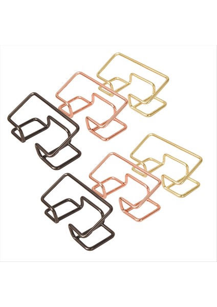 Masa Için 6pcs Kartvizit Sahibi Küçük Metal Kartvizit Sahibi Kadın ve Erkekler Için Ofis Masaüstü Standı (Yurt Dışından)