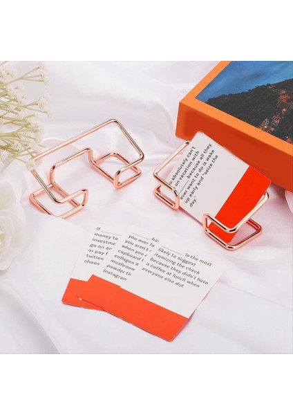 Masa Için 6pcs Kartvizit Sahibi Küçük Metal Kartvizit Sahibi Kadın ve Erkekler Için Ofis Masaüstü Standı (Yurt Dışından) indirimleri