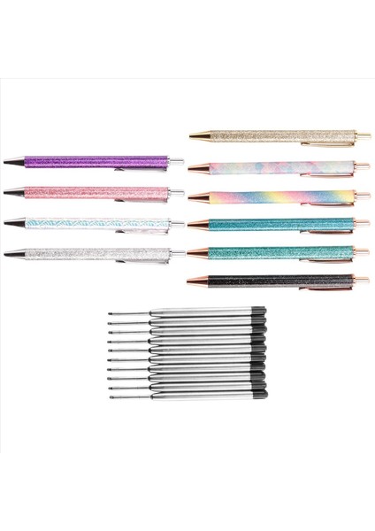 10 Adet Metal Tükenmez Kalemler 1 0 mm Geri Çekilebilir Tükenme Kalemleri Parıltı Metal Kalemler 10 Adet Okul Malzemeleri Için Doldurma (Yurt Dışından) modelleri