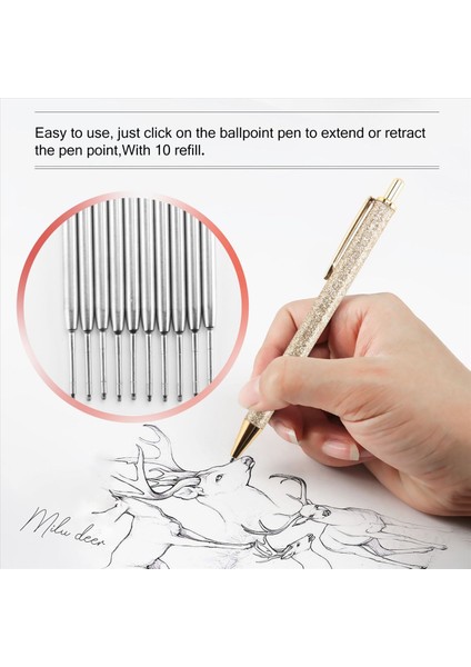 10 Adet Metal Tükenmez Kalemler 1 0 mm Geri Çekilebilir Tükenme Kalemleri Parıltı Metal Kalemler 10 Adet Okul Malzemeleri Için Doldurma (Yurt Dışından) indirimleri