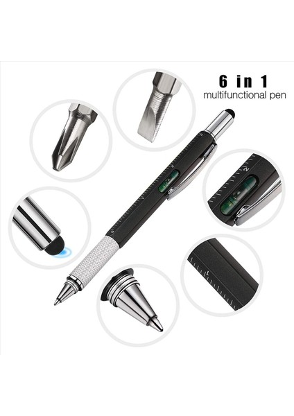 8 Adet 6&#39 Si 1 Arada Çoklu Alımlı Tükenme Kalemleri Aleti Kalem Cetvel Alet Gadget Kalem ile Kişiselleştirilmiş Kalem Erkekler Için (Yurt Dışından) fiyatları