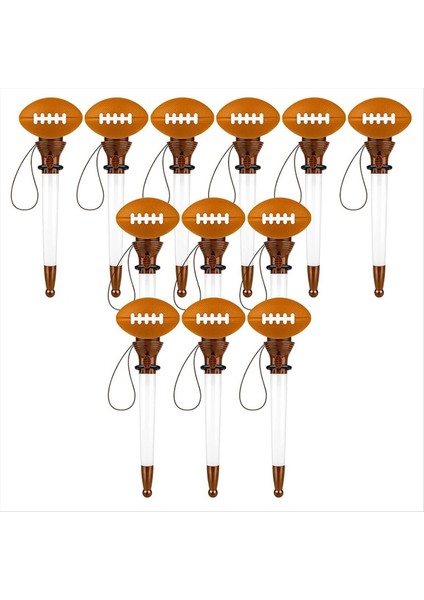 12PCS Futbol Hoop Tazip Kalemler Komik Spor Teması Yenilik Siyah Mürekkep Kalemleri Doğum Günü Partisi Ödül Partisi Malzemeleri (Yurt Dışından)