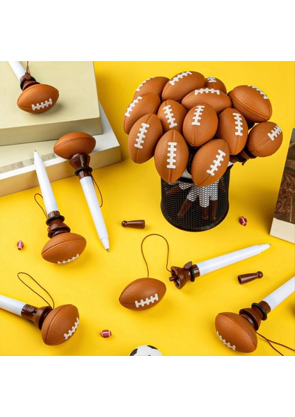 12PCS Futbol Hoop Tazip Kalemler Komik Spor Teması Yenilik Siyah Mürekkep Kalemleri Doğum Günü Partisi Ödül Partisi Malzemeleri (Yurt Dışından) fiyatları