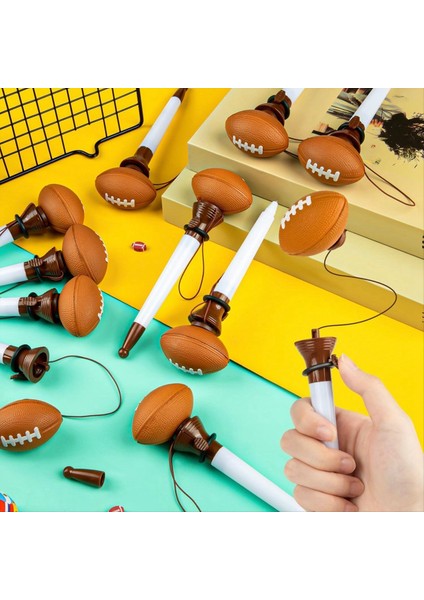 12PCS Futbol Hoop Tazip Kalemler Komik Spor Teması Yenilik Siyah Mürekkep Kalemleri Doğum Günü Partisi Ödül Partisi Malzemeleri (Yurt Dışından) fırsatları