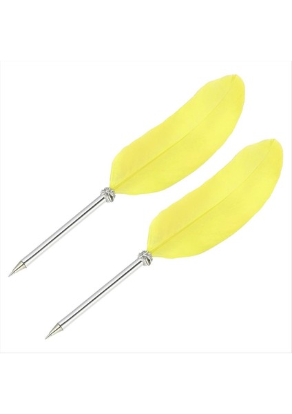 21CM/8INCH Tüy Tükenme Kalemi 2pcs Mürekkep Vintage Quill Kalem Rafine Kaplama Kaplama Dip Kalemi Kaligrafi Yazma (Yurt Dışından)