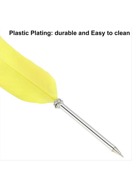 21CM/8INCH Tüy Tükenme Kalemi 2pcs Mürekkep Vintage Quill Kalem Rafine Kaplama Kaplama Dip Kalemi Kaligrafi Yazma (Yurt Dışından) fiyatları