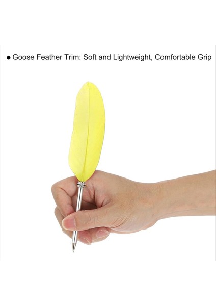 21CM/8INCH Tüy Tükenme Kalemi 2pcs Mürekkep Vintage Quill Kalem Rafine Kaplama Kaplama Dip Kalemi Kaligrafi Yazma (Yurt Dışından) modelleri