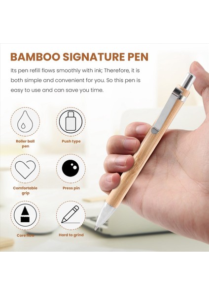 Beyaz Kalem Set Misc Bambu Ahşap Yazma Enstrümanı (10 Set) (Yurt Dışından) indirimleri