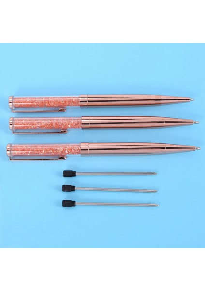 Gül Altın Kalem Bling Kristal Top Noktası Kalem 12 Ekstra Doldurma ile Siyah Mürekkep Kalemi (Gül Altın 12 Paket) (Yurt Dışından) modelleri