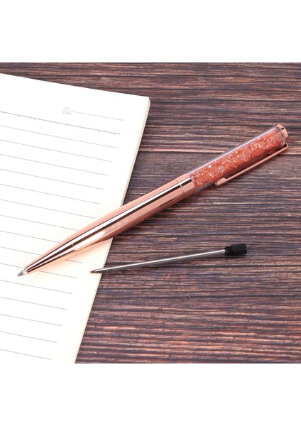 Gül Altın Kalem Bling Kristal Top Noktası Kalem 12 Ekstra Doldurma ile Siyah Mürekkep Kalemi (Gül Altın 12 Paket) (Yurt Dışından) indirimleri