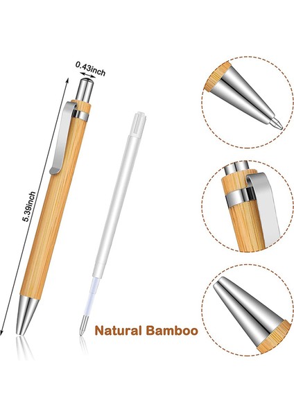 240 Pcs Beyaz Kalem Seti Bambu ve Ahşap Yazma Araçları 120 Pcs Siyah Mürekkep ve 120 Pcs Mavi Mürekkep (Yurt Dışından) fırsatları