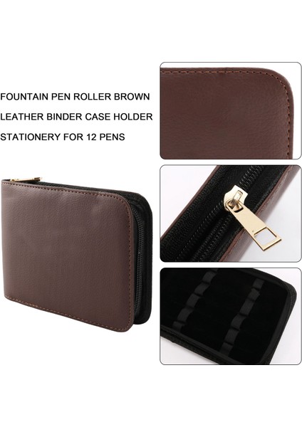 Çeşme Kalem Silindiri Kahverengi Deri Bağlayıcı Kılıf Tutucu 12 Kalem Için (Yurt Dışından) indirimleri