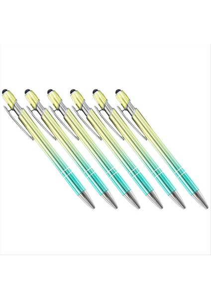 50PCS Gradyan Metal Beyaz Kalemleri Kırtasiye Ofis Okulu Malzemeleri Yazmak Için Dokunmatik Ekran Kalemleri C (Yurt Dışından)