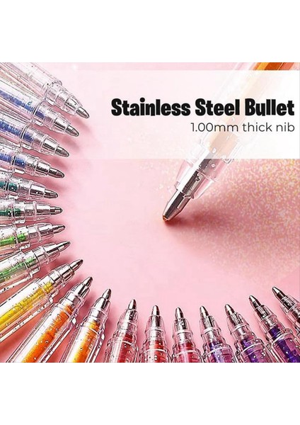 Glitter Jel Kalem Seti 18 Adet Parıltılı Jel Kalemler Renkli Parıltı Işaretleri Yetişkin Yazma Çizimi (Yurt Dışından) modelleri